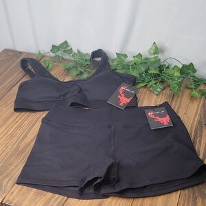 Bucked Up. Black Women's Workout Set. NWT